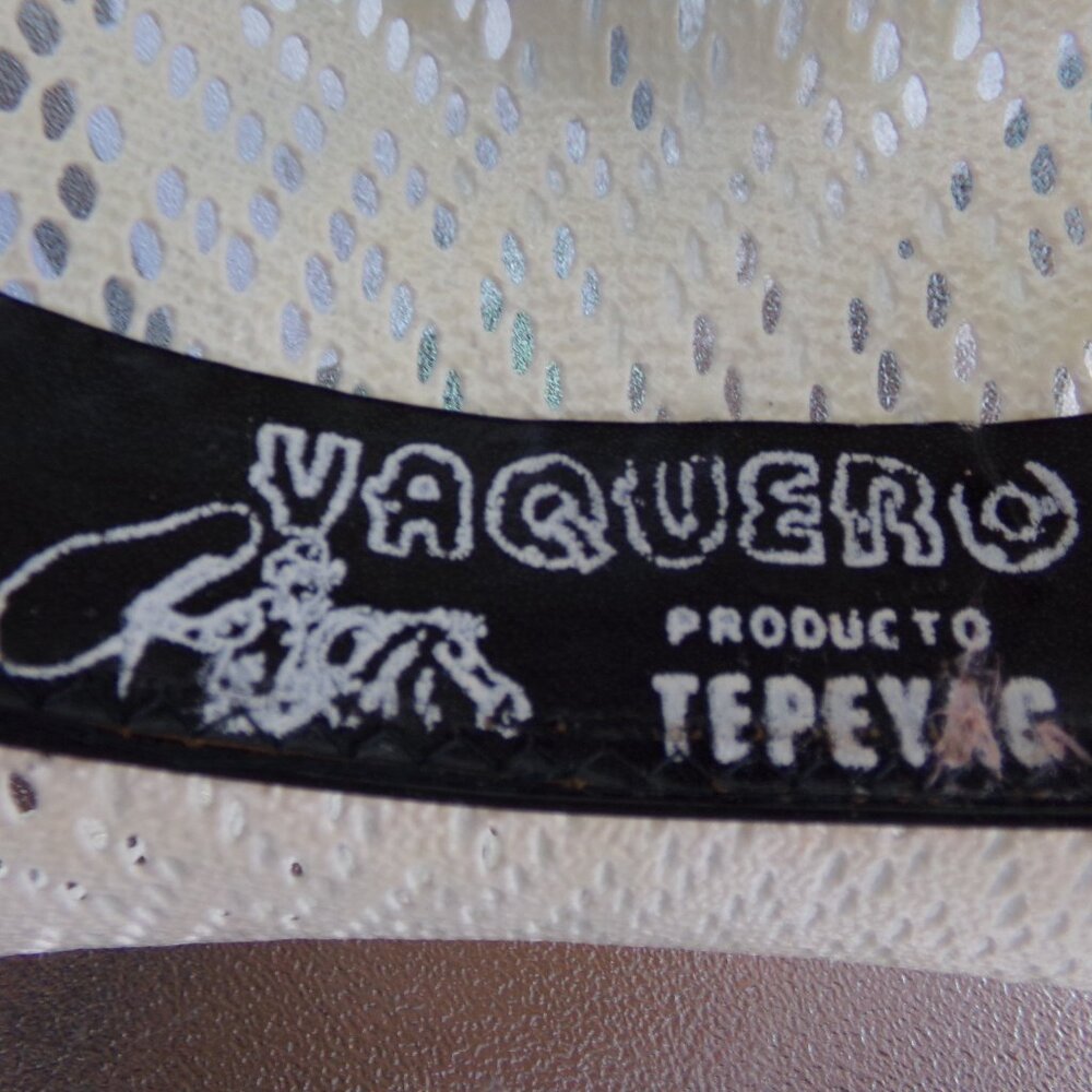 Rodeo Cowboy Cowgirl Hat Vaquero Riding 6 1/4 USA 54 Boy Girl 21'' Mexico White - Picture 3 of 14